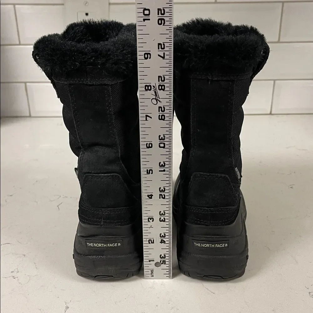 The North Face Kids' Shellista Lace Waterproof Black Fur-Lined Boots Size 11